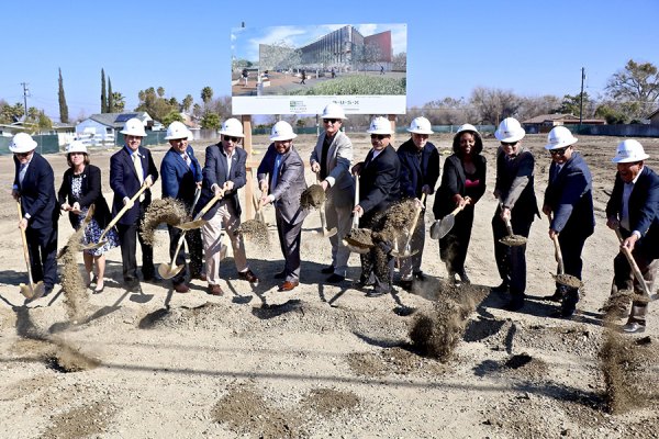 Numerous officials gathered on Feb. 7 to break ground for the West Hills College District New North District Center Building in Firebaugh.